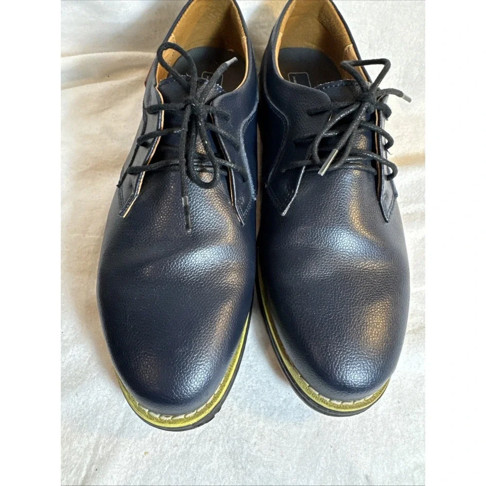 Leather Dress Shoes Lace Up Zero Gravity Cody‎ James Insoles Men's 10.5 Dk Blue